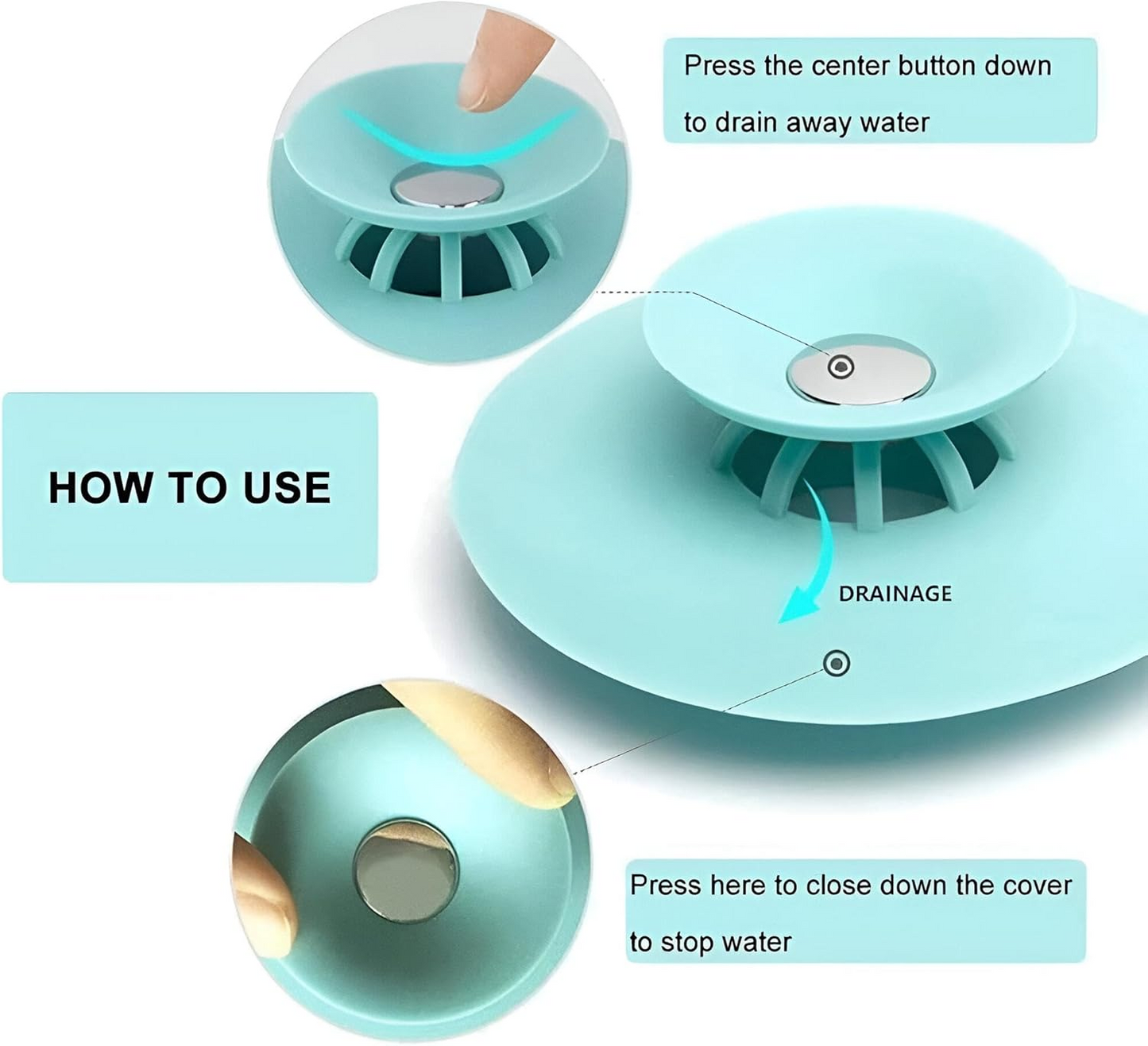 Silicone Sink Plug  Drain Cover