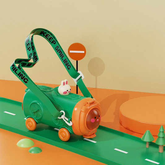 Kids Children 500ml Girls Boy Baby Bus Car Plastic Water Bottle Drink